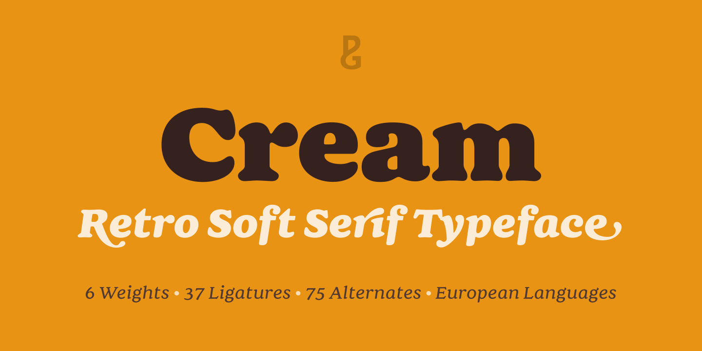 Cream Black Italic Font preview